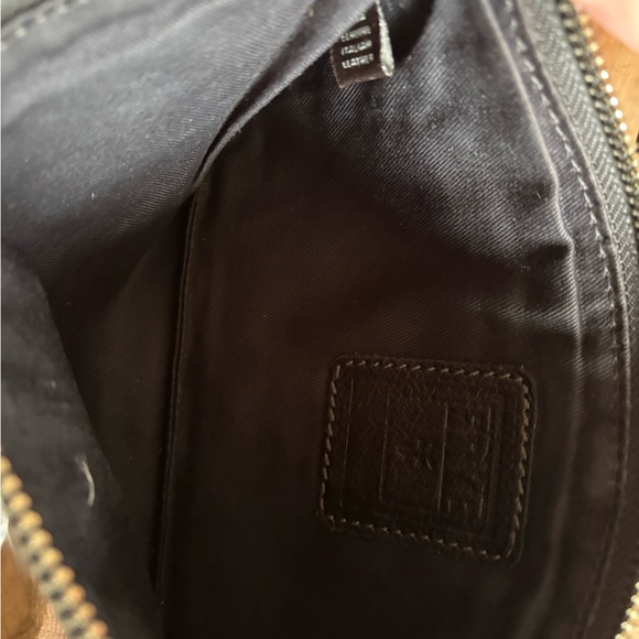 Frye Black Leather Wristlet Clutch with Front Zip - Picture 4 of 4